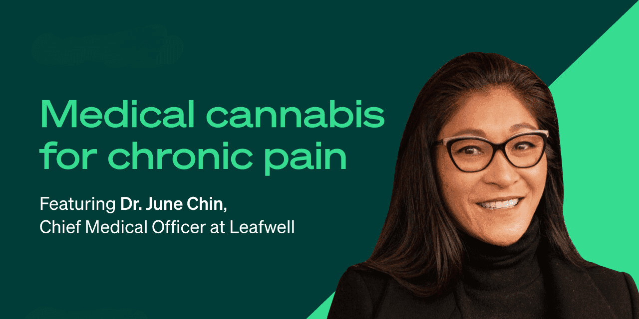 dr. june chin on a green background chronic pain webinar